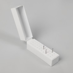 Органайзер для фрез Queen fair 30 отделений 13x4x6,4 см в картонной коробке, белый