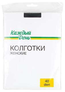 Колготки Каждый день 40 черные, размер 7
