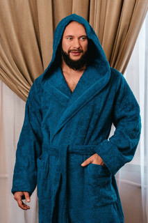 Халат мужской Bio-Textiles HMM синий 52-54 RU