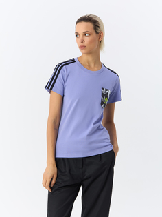 Футболка женская Adidas Originals Trefoil Tee Ss HA1493 фиолетовая 42 RU