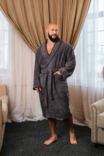 Халат мужской Bio-Textiles IFMIMH серый 48-50 RU