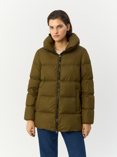 Пуховик женский GEOX W3626LT3020F3420 хаки 48 EU