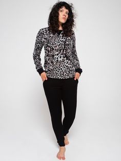 Домашние брюки из вискозной ткани в рубчик Opium