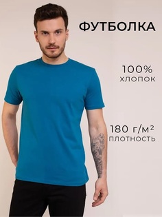 Футболка унисекс Uzcotton Premium синяя L