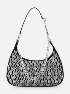 Сумка-багет женская Michael Kors 32F2SP1C5S, черно-серый