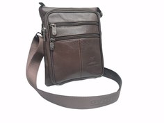 Сумка мужская PouchMan 1105 коричневая No Brand
