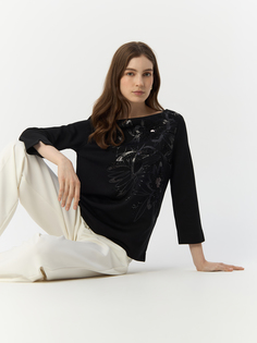 Лонгслив женский Gerry Weber 170147-44099-11000 чёрный 34 DE