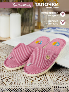 Тапочки женские Smile of Milady 72-001 отк розовые 36-37 RU