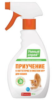 Спрей для привлечения к когтеточке для кошек APICENNA Умный Спрей, 200 мл