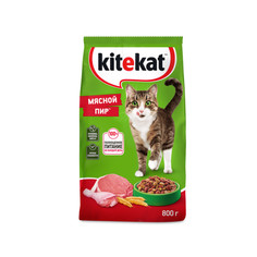 Сухой корм для кошек Kitekat Мясной Пир, 800г