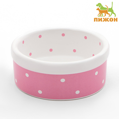 Миска Пижон Корона, керамическая, малая, розовая, 100 мл