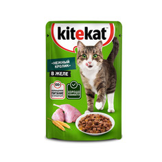 Влажный корм для кошек KiteKat Нежный кролик в желе 85 г