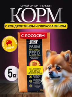 Сухой корм для собак BUDDY DINNER Супер Премиум, для мелких пород, лосось, 5 кг