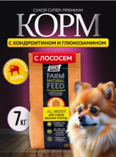 Сухой корм для собак BUDDY DINNER Супер Премиум, для мелких пород, лосось, 7 кг