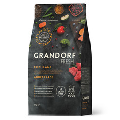 Сухой корм для кошек GRANDORF Fresh, для крупных пород, ягненок, батат, 2 кг