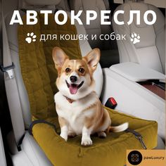 Автокресло для животных PAWLUXURY, коричневый, микровелюр, 50x50x60 см