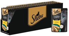 Корм влажный Sheba для кошек, паштет в желе, с курицей, 28x75 г