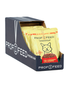 Влажный корм для кошек Profifeed полнорационный, с говядиной в соусе, 28 шт по 75 г