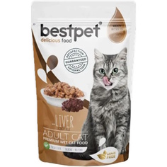 Влажный корм Bestpet с печенью для кошек 85 г х 24 шт