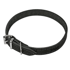Ошейник для собак Zoo One, черный, кожа, сталь, 14 мм x 27-35 см Zooone