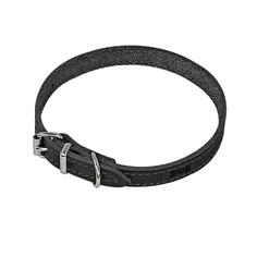 Ошейник для собак Zoo One, черный, кожа, сталь, 10 мм x 20-28 см Zooone