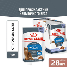 Корм влажный Royal Canin Light Weight Care для кошек, склонных к полноте, 28x85 г