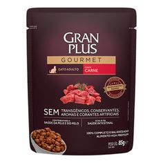 Влажный корм для кошек Granplus Gourmet Cat с говядиной 85г