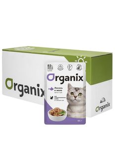 Влажный корм Organix лосось в желе для стерилизованных кошек 85 г х 25 шт