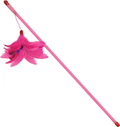 Игрушка для кошек Triol Удочка-дразнилка с розовыми перьями