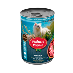 Консервы для кошек Родные Корма с ягненком по-крымски, 410г х 6шт