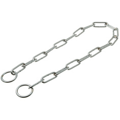 Ошейник-удавка для собак Zoo One цепь овальная, серебристый, сталь, 4,0 мм, 60 см Zooone