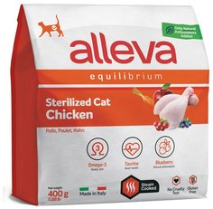 Сухой корм для кошек Alleva Equilibrium Sensitive, для стерилизованных, курица, 400г