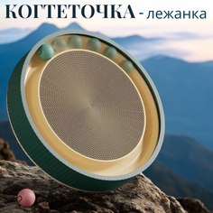 Когтеточка-лежанка для кошек VETLINE напольная, зеленая, пластик, картон 40,5x7 см