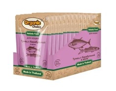 Влажный корм для кошек Organic Choice Low Grain тунец с барабулькой в желе, 12 шт по 70 г