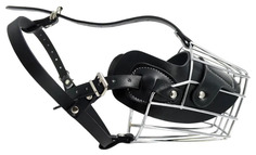Намордник для собак Dog-60 PROFESSIONAL 3, металлический, кожаный