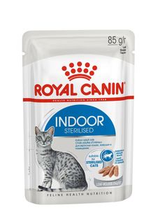 Влажный корм для кошек Royal Canin Indoor Sterilised, мясной паштет, 12шт по 85г