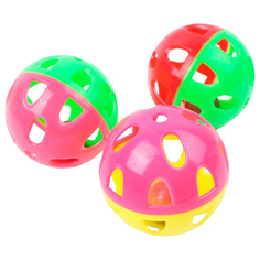 Игрушка для кошек Котенок мяч с колокольчиком, 3,5см No Brand