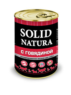Консервы для собак Solid Natura , говядина. 340 г