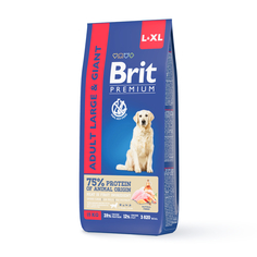Cухой корм для собак Brit Premium, для крупных и гигантских пород, курица, 15 кг Brit*
