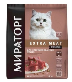 Сухой корм Мираторг c нежной телятиной для стерилизованных кошек, 1,2 кг