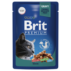 Влажный корм для кошек Brit Premium, утка в соусе, 85 гр Brit*