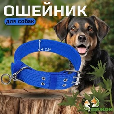 Ошейник для собак Пижон четырехслойный синий полиэстер ОШ 50-58 см 64 х 4 см