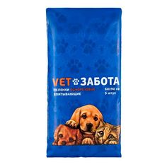 Пеленки для кошек и собак Vetзабота 60 х 90 см 5 шт