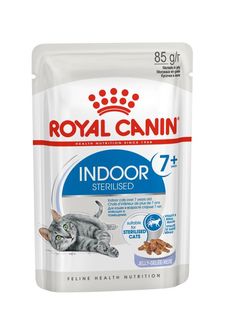 Влажный корм для кошек Royal Canin Indoor Sterilised, мясо, для пожилых, 12шт по 85г