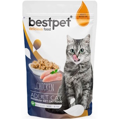 Влажный корм Bestpet с курицей для кошек 85 г х 24 шт