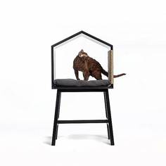Домик для кошек Pettel PURRO, белый, 53x30x92см