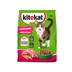 Сухой корм для кошек Kitekat Телятинка Аппетитная, 350г