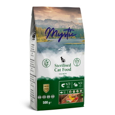Сухой корм для кошек Mystic, для стерилизованных, с лососем, 500 г