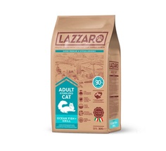 Сухой корм для стерилизованных кошек Lazzaro с рыбой и крилем 300 гр