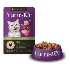 Влажный корм Yumster с индейкой и печенью для стерилизованных кошек 85 г